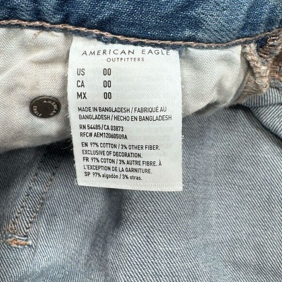 American Eagle Shorts Juniors 00 Super Hi Rise Festival Rainbow Measure W24 - Picture 4 of 7